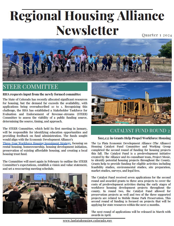 Cover Image of RHA Newsletter- Qtr. 1